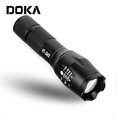 Q5 zooming swat flashlight with different size battery