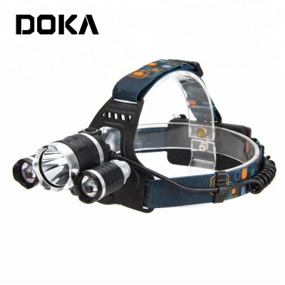 High power Custom elastic bands camping rechargeable led headlamp