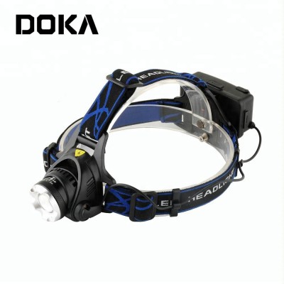 High Power Waterproof Camping Lighting Zoomable Rechargeable Headlamp